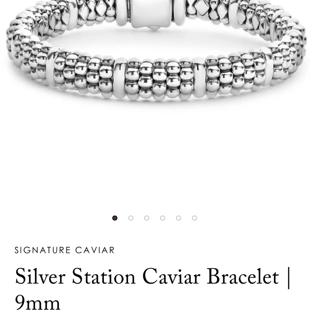 Lagos silver caviar bracelet with 10 stations